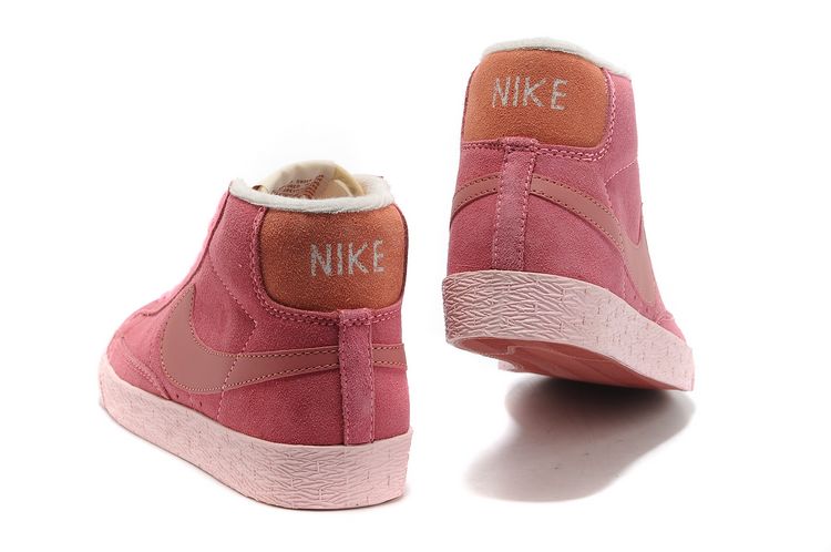 Nike Blazer Mid Suede anciennes chaussures des femmes roses (1)
